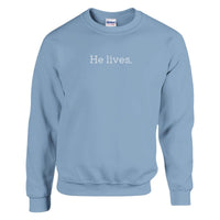Load image into Gallery viewer, He lives. | Crewneck Sweatshirt - Bearable Apparel