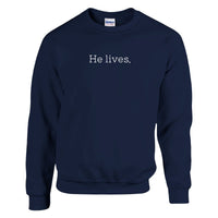 Load image into Gallery viewer, He lives. | Crewneck Sweatshirt - Bearable Apparel