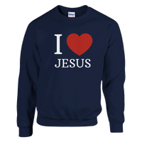 Load image into Gallery viewer, I Love Jesus | Crewneck Sweatshirt - Bearable Apparel