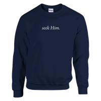 Load image into Gallery viewer, seek Him. | Crewneck Sweatshirt - Bearable Apparel