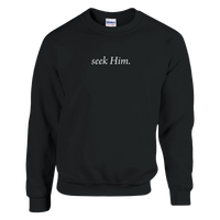 Load image into Gallery viewer, seek Him. | Crewneck Sweatshirt - Bearable Apparel