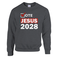 Load image into Gallery viewer, Vote JESUS 2028 | Crewneck Sweatshirt - Bearable Apparel